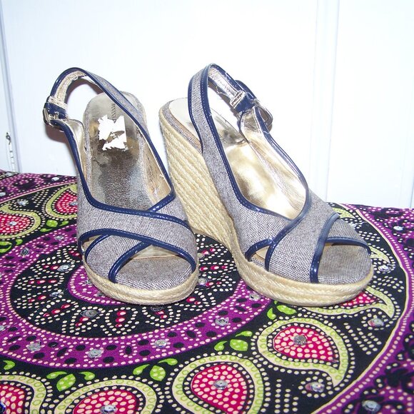 Banana Republic Open Toe Espadrille Sandals Sz 8.5 - Picture 1 of 4